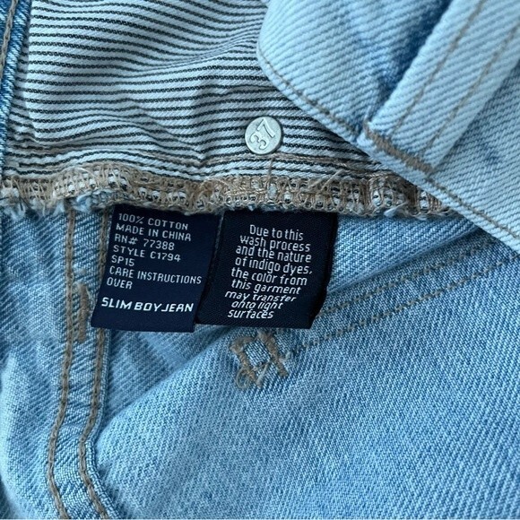 Madewell Slim Boyjean: Patched Up Edition in Georgia Wash, Y2K, Size 26 NWOT - Picture 11 of 12